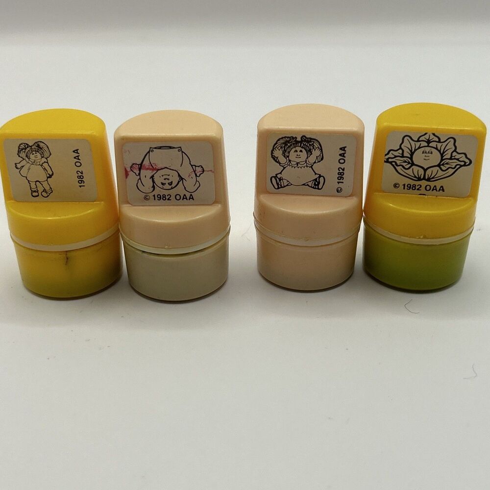VTG 1983 HG Toys Cabbage Patch Kids Lot of 4 Rubber Stamps
